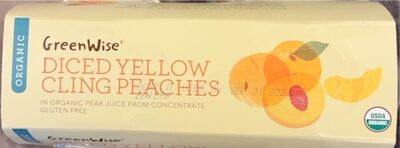 Diced Yellow Cling Peaches In Organic Pear Juice From Concentrate