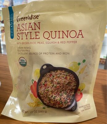Asian-Style Quinoa With Brown Rice, Peas, Squash & Red Pepper, Asian-Style