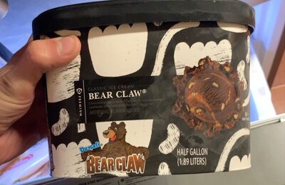 Bear Claw Classic Chocolate Ice Cream Filled With Cocoa-Coated Cashews And Luscious Denali Caramel, Bear Claw