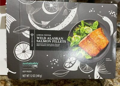 Lemon Pepper Wild Alaskan Salmon Fillets, Lemon Pepper