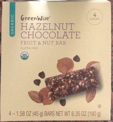 Hazelnut Chocolate Fruit & Nut Bar, Hazelnut Chocolate