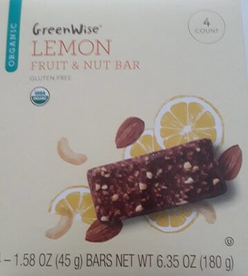 Lemon Fruit & Nut Bar, Lemon