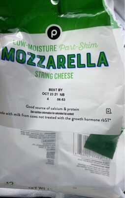 Mozzarella Low-Moisture Part-Skim String Cheese, Mozzarella