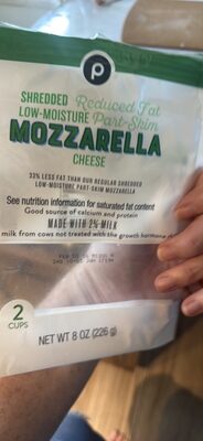 Mozzarella Reduced Fat Low-Moisture Part-Skim Cheese, Mozzarella