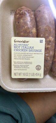Hot Italian Chicken Sausage, Hot Italian Chicken