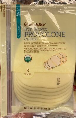 Provolone Not-Smoked Cheese Slices, Provolone