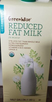 2% Reduced Fat Milk