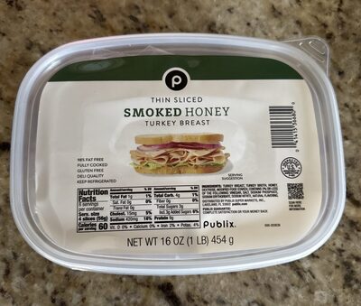 Smoked Honey Thin Sliced Turkey Breast, Smoked Honey