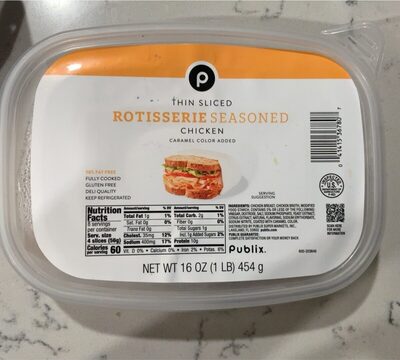 Rotisserie Seasoned Thin Sliced Chicken, Rotisserie Seasoned