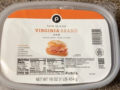 Virginia Brand Thin Sliced Ham, Virginia Brand