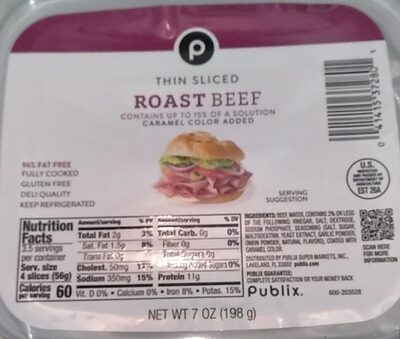 Roast Thin Sliced Beef, Roast