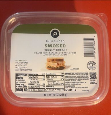 Smoked Thin Sliced Turkey Breast, Smoked