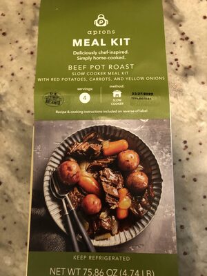 Beef Pot Roast Slow Cooker & Multicooker Meal Kit With Red Potatoes, Carrots, And Yellow Onions, Beef Pot Roast