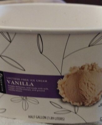 Vanilla Simply Delicous, And Made With Milk, Cream, Vanilla Extract, And Ground Vanilla Beans Lactose-Free Ice Cream, Vanilla