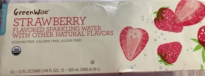 Strawberry Organic Sparkling Water, Strawberry