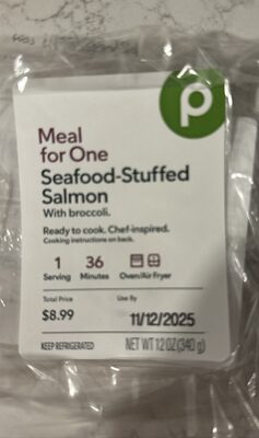 Seafood-Stuffed Salmon With Broccoli, Seafood-Stuffed With Broccoli