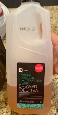 Natural Cucumber Kiwi Flavored Green Brewed Iced Tea, Natural Cucumber Kiwi