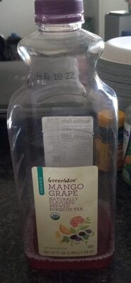 Mango Grape Flavored Organic Brewed Hibiscus Tea, Mango Grape