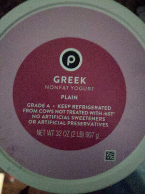 Plain Greek Nonfat Yogurt, Plain