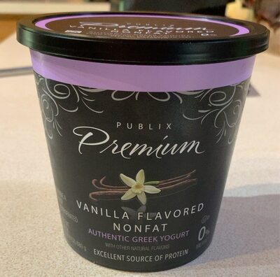Vanilla Flavored Greek Nonfat Yogurt, Vanilla