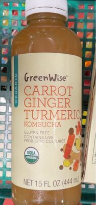 Carrot Ginger Turmeric Kombucha, Carrot Ginger Turmeric