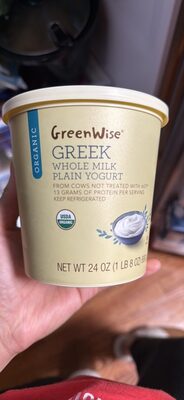 Plain Greek Whole Milk Yogurt, Plain