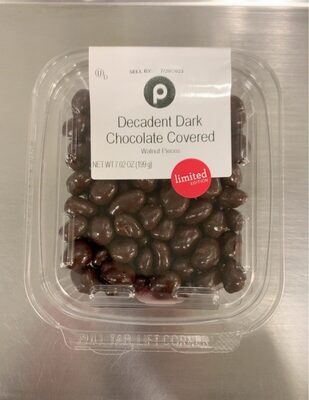 Decadent Dark Chocolate Covered Walnuts Pieces, Decadent Dark Chocolate
