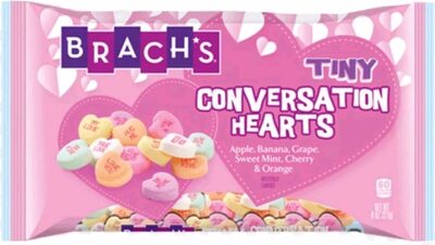 Tiny Conversation Hearts, Wintergreen, Banana, Orange, Lemon, Cherry, Grape