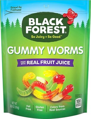 Black Forest Gummy Worms, 28.8 Oz, Orange; Lemon; Pineapple; Cherry; Apple