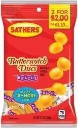 Butterscotch Discs Flavored Candy, Butterscotch Discs