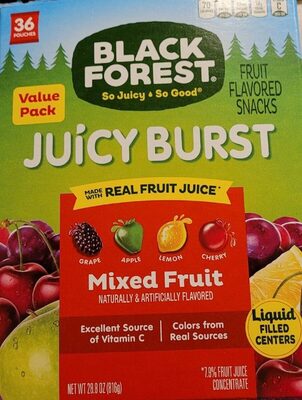 Mixed Fruit Grape, Apple, Lemon, Cherry Flavored Juicy Burst Snacks, Mixed Fruit Grape, Apple, Lemon, Cherry