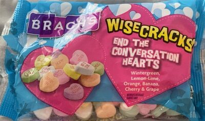 Wisecracks! Wintergreen, Lemon-Lime, Orange, Banana, Cherry & Grape End The Conversation Hearts, Wisecracks!