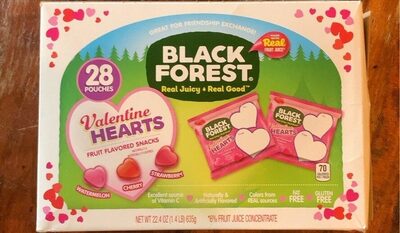 Cherry, Watermelon, Strawberry Flavored Valentine Hearts Fruit Flavored Snacks, Cherry, Watermelon, Strawberry