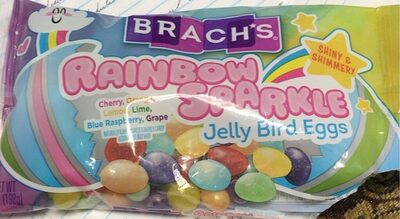 Rainbow Sparkle Jelly Bird Eggs Candy, Cherry, Orange, Lemon, Lime, Blue Raspberry, Grape