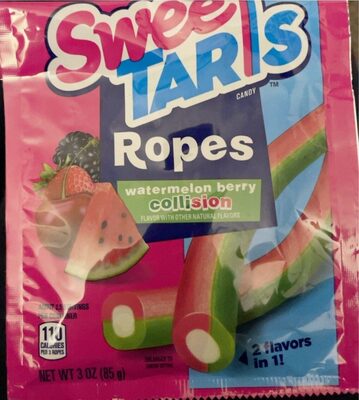 Watermelon Berry Collision Flavor Candy Ropes, Watermelon Berry Collision