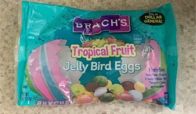 Tropical Fruit Melon Punch, Dragon Fruit, Strawberry-Banana, Mango, Pineapple, Coconut Jelly Bird Eggs, Tropical Fruit