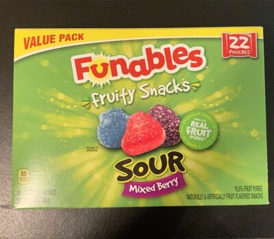 Sour Mixed Berry Fruity Snacks, Sour Mixed Berry