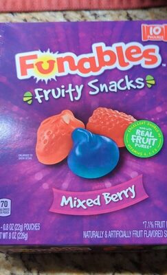 Mixed Berry Flavored Fruity Snacks, Mixed Berry