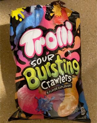 Sour Bursting Crawlers Gummi Candy, Cherry & Pineapple; Blue Raspberry & Strawberry; Strawberry & Grape; Mango & Fruit Punch