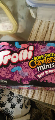 Trolli, Sour Brite Crawlers Minis Gummi Candy, Very Berry, Very Berry