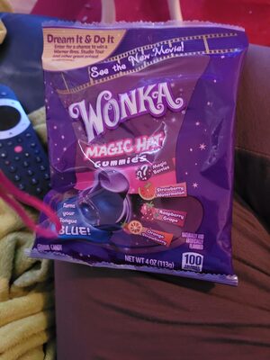 Magic Hat Gummies Candy, Magic Berries, Strawberry Watermelon, Raspberry Grape, Orange Strawberry