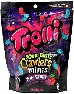 Trolli, Sour Brite Crawlers Minis Gummi Candy, Very Berry, Very Berry