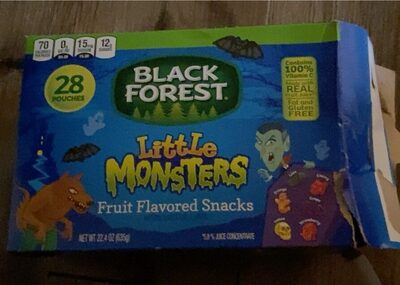 Mixed Fruit Flavored Little Monsters Snacks, Lime, Cherry, Orange, Strawberry, Lemon, Grape