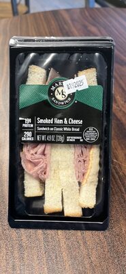 Smoked Ham & Cheese Sandwich On Homestyle White Bread, Smoked Ham & Cheese