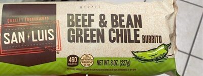 Beef & Bean Green Chile Burrito, Beef & Bean Green Chile