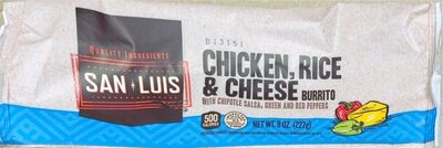 Chicken, Rice & Cheese Burrito, Chicken, Rice & Cheese
