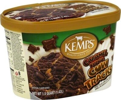 Caramel Fudge Cow Tracks Fudge Filled Cows And Caramel Swirls In Chocolate Ice Cream, Caramel Fudge Cow Tracks