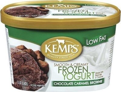Smooth & Creamy Frozen Yogurt, Chocolate Caramel Brownie