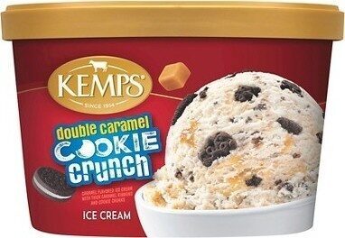 Double Caramel Cookie Crunch Caramel Flavored Ice Cream With Thick Caramel Ribbons And Cookie Chunks, Double Caramel Cookie Crunch