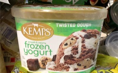 Twisted Dough Chocolate And Vanilla Frozen Yogurt Swirled With Sea Salt Fudge, Chocolate Chip Cookie Dough And Fudge Brownies, Twisted Dough
